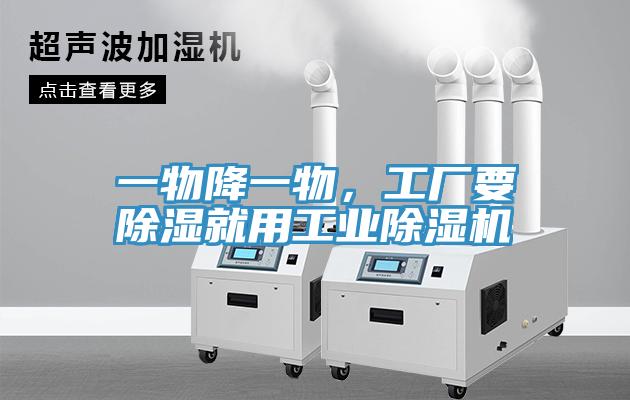 一物降一物，工廠要除濕就用工業除濕機