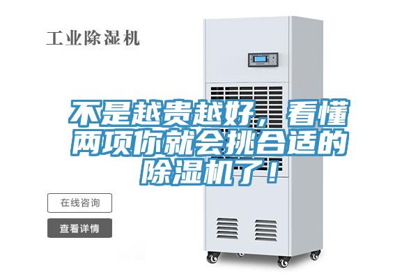 不是越貴越好，看懂兩項你就會挑合適的除濕機了！