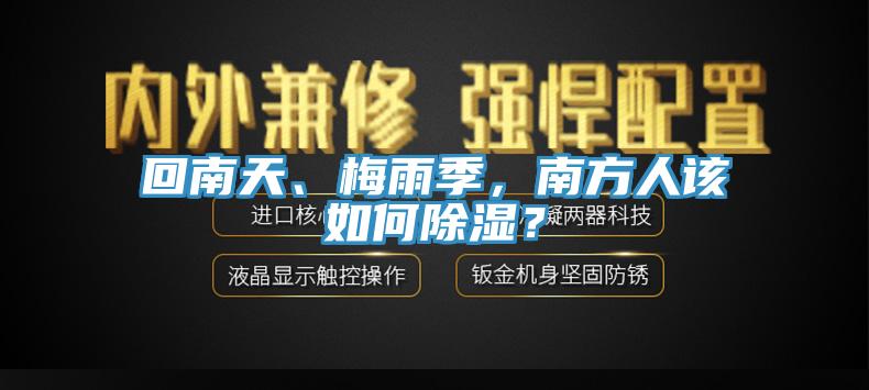 回南天、梅雨季，南方人該如何除濕？