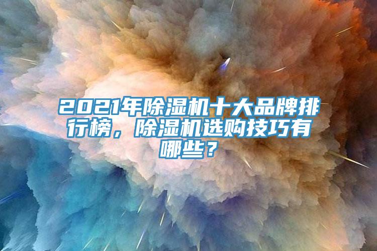 2021年除濕機十大品牌排行榜,除濕機選購技巧有哪些?