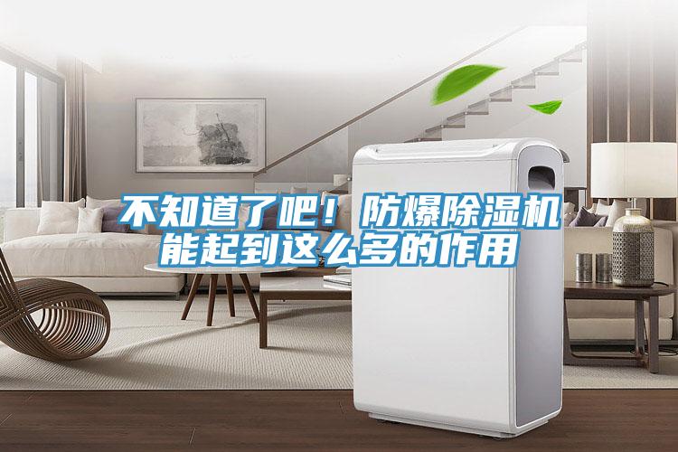 不知道了吧!防爆除濕機能起到這么多的作用