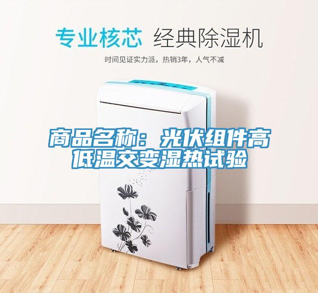 商品名稱:光伏組件高低溫交變濕熱試驗(yàn)