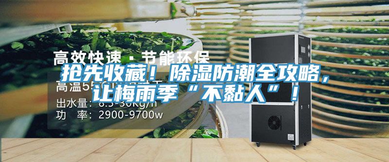 搶先收藏！除濕防潮全攻略，讓梅雨季“不黏人”！