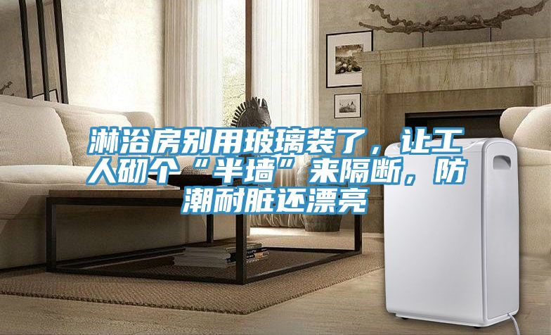 淋浴房別用玻璃裝了，讓工人砌個“半墻”來隔斷，防潮耐臟還漂亮