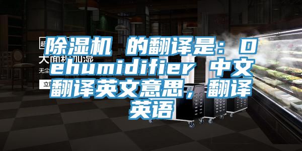 除濕機 的翻譯是：Dehumidifier 中文翻譯英文意思，翻譯英語