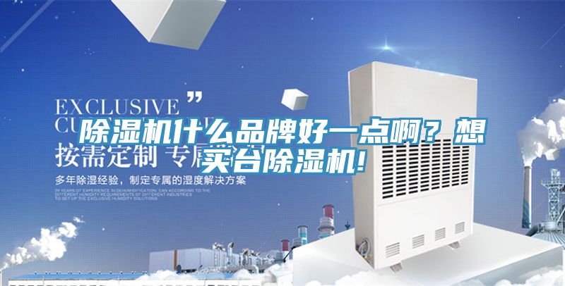 除濕機什么品牌好一點啊？想買臺除濕機!