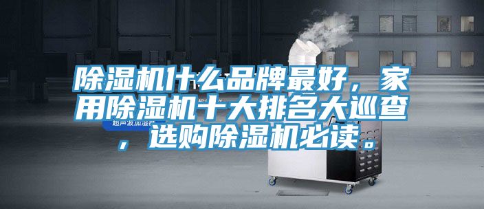 除濕機什么品牌最好，家用除濕機十大排名大巡查，選購除濕機必讀。