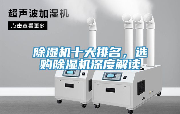除濕機十大排名，選購除濕機深度解讀