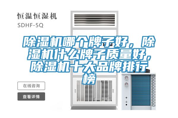 除濕機哪個牌子好，除濕機什么牌子質量好，除濕機十大品牌排行榜
