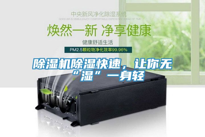 除濕機除濕快速，讓你無“濕”一身輕